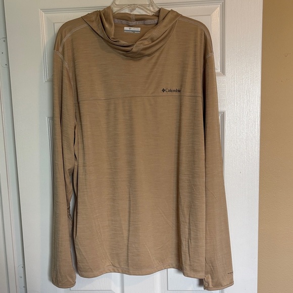 Columbia Omni-Shade NWOT men’s tan lightweight hoodie size XXL - Picture 1 of 10